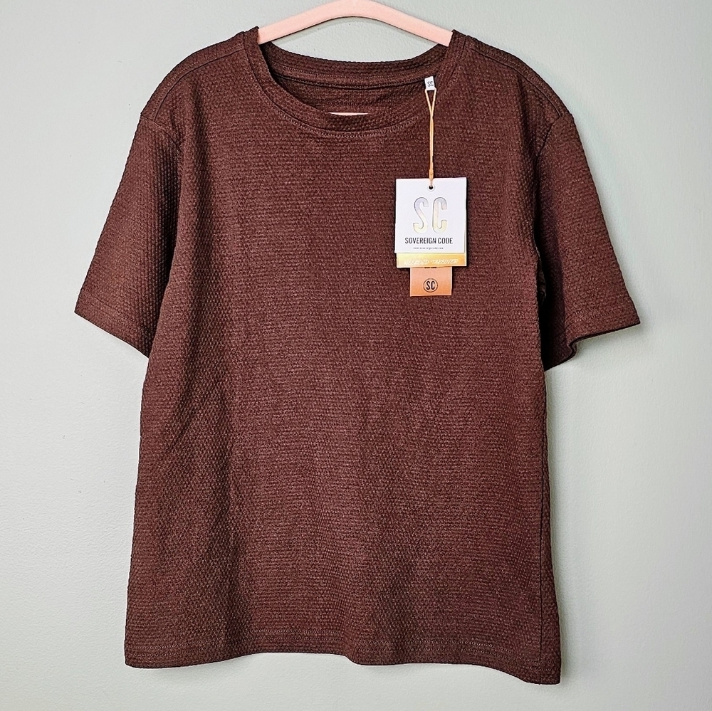 Sovereign Code Kids Sunset Popcorn Textured T-Shirt, Brown, Size MED 10/12